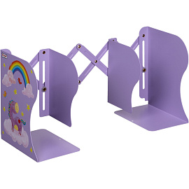 Подставка для книг Комус Класс Волшебный Единорог металлическая фиолетовая