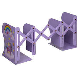 Подставка для книг Комус Класс Волшебный Единорог металлическая фиолетовая