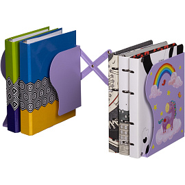 Подставка для книг Комус Класс Волшебный Единорог металлическая фиолетовая