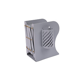 Подставка для книг Комус Класс металлическая серая