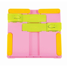 Подставка для книг Комус Класс пластиковая розовая 200x190 мм