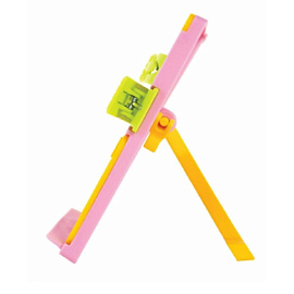 Подставка для книг Комус Класс пластиковая розовая 200x190 мм