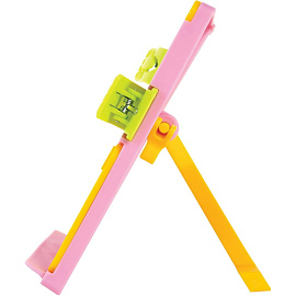 Подставка для книг Комус Класс пластиковая розовая 200x190 мм