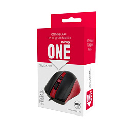 Мышь проводная Smartbuy One 352 красно-черная (SBM-352-RK)
