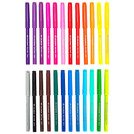 Фломастеры Deli ColoRun 24 цвета с вентилируемыми колпачками смываемые (EC10023)