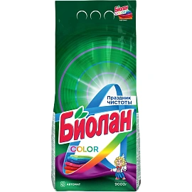 Порошок стиральный автомат Биолан Color 9 кг для цветного белья