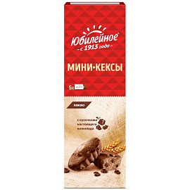 Пирожное Юбилейное с кусочками темного шоколада и какао 140 г