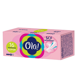 Тампоны гигиенические Ola! Tampons Super (16 штук в упаковке)