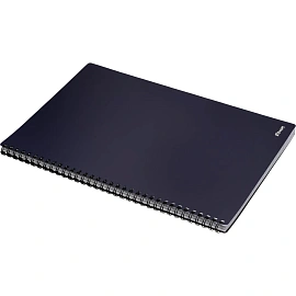 Бизнес-тетрадь Комус Classic А4 100 листов синяя в клетку на спирали (294х210 мм)