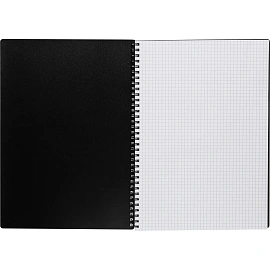 Бизнес-тетрадь Комус Classic А4 100 листов синяя в клетку на спирали (294х210 мм)