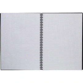 Бизнес-тетрадь Комус Classic А4 100 листов синяя в клетку на спирали (294х210 мм)