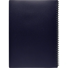 Бизнес-тетрадь Комус Classic А4 100 листов синяя в клетку на спирали (294х210 мм)