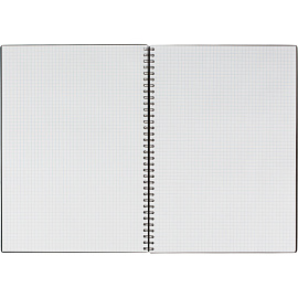 Бизнес-тетрадь Комус Classic А4 100 листов голубая в клетку на спирали (294х210 мм)