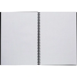 Бизнес-тетрадь Комус Classic А4 100 листов голубая в клетку на спирали (294х210 мм)