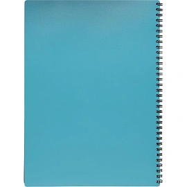 Бизнес-тетрадь Комус Classic А4 100 листов голубая в клетку на спирали (294х210 мм)