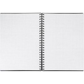 Бизнес-тетрадь Комус Classic А5 100 листов фиолетовая в клетку на спирали (210х150 мм)