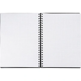 Бизнес-тетрадь Комус Classic А5 100 листов голубая в клетку на спирали (210х150 мм)