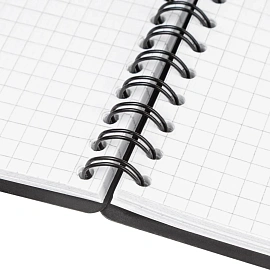 Бизнес-тетрадь Комус Classic А5 100 листов голубая в клетку на спирали (210х150 мм)