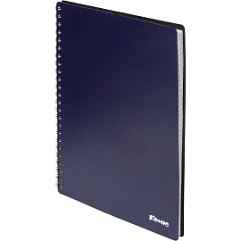 Бизнес-тетрадь Комус Classic А5 60 листов синяя в клетку на спирали (210х150 мм)