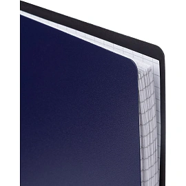 Бизнес-тетрадь Комус Classic А5 60 листов синяя в клетку на спирали (210х150 мм)