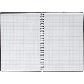 Бизнес-тетрадь Комус Classic А5 60 листов синяя в клетку на спирали (210х150 мм)