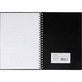 Бизнес-тетрадь Комус Classic А5 60 листов синяя в клетку на спирали (210х150 мм)