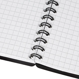 Бизнес-тетрадь Комус Classic А5 60 листов синяя в клетку на спирали (210х150 мм)