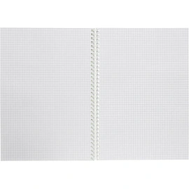 Бизнес-тетрадь Attache Акварель А4 96 листов бирюзовая в клетку на спирали (202x270 мм)