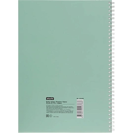 Бизнес-тетрадь Attache Акварель А4 96 листов бирюзовая в клетку на спирали (202x270 мм)