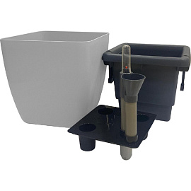 Горшок для цветов с автополивом InGreen Munchen 5 л с внутренней вставкой 2.2 л утренний туман (24.4x19 см)