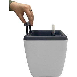 Горшок для цветов с автополивом InGreen Munchen 5 л с внутренней вставкой 2.2 л утренний туман (24.4x19 см)