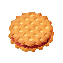 Печенье сдобное Дымка Домашние вафельки с малиновой начинкой 3.8 кг