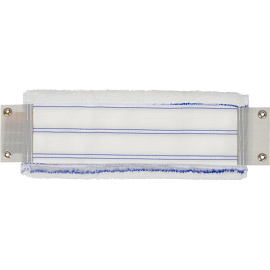 Насадка МОП для швабры-флаундера (плоской) A-VM микрофибра 34x10 см белая/синяя