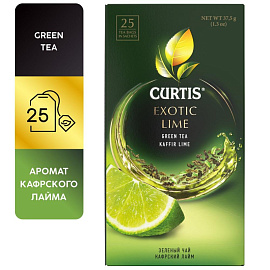 Чай зеленый Curtis Exotic Lime 25 сашет