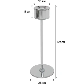 Урна-пепельница уличная ПН 3 л нержавеющая сталь (69x26x26 см)