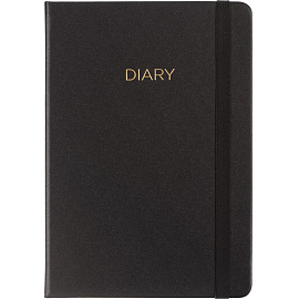 Ежедневник недатированный Attache искусственная кожа А5 136 листов чёрный с фиксирующей резинкой