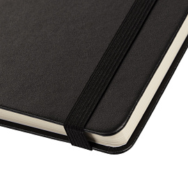 Ежедневник недатированный Attache искусственная кожа А5 136 листов чёрный с фиксирующей резинкой