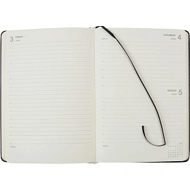 Ежедневник недатированный Attache искусственная кожа А5 136 листов чёрный с фиксирующей резинкой