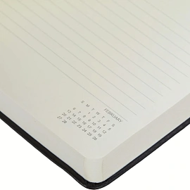 Ежедневник недатированный Attache искусственная кожа А5 136 листов чёрный с фиксирующей резинкой