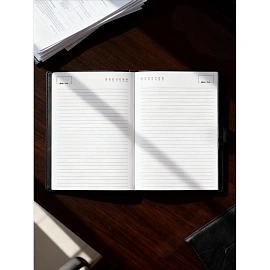 Ежедневник недатированный Attache искусственная кожа А5 136 листов чёрный с фиксирующей резинкой