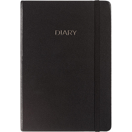 Ежедневник недатированный Attache Dairy искусственная кожа А5 136 листов чёрный с фиксирующей резинкой