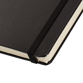 Ежедневник недатированный Attache Dairy искусственная кожа А5 136 листов чёрный с фиксирующей резинкой