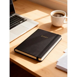 Ежедневник недатированный Attache Dairy искусственная кожа А5 136 листов чёрный с фиксирующей резинкой