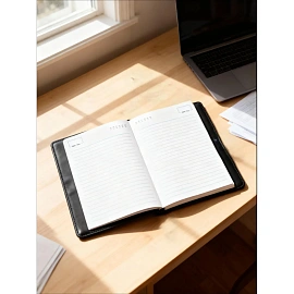 Ежедневник недатированный Attache Dairy искусственная кожа А5 136 листов чёрный с фиксирующей резинкой