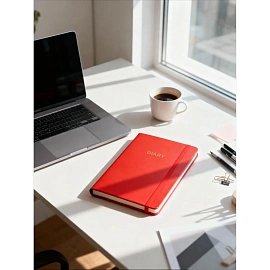 Ежедневник недатированный Attache Diary искусственная кожа А5 136 листов красный с фиксирующей резинкой