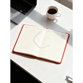 Ежедневник недатированный Attache Diary искусственная кожа А5 136 листов красный с фиксирующей резинкой