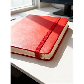 Ежедневник недатированный Attache Diary искусственная кожа А5 136 листов красный с фиксирующей резинкой