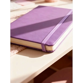 Ежедневник недатированный Attache Diary искусственная кожа А5 136 листов сиреневый с фиксирующей резинкой