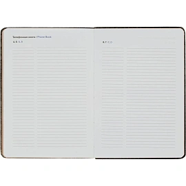 Ежедневник недатированный Attache Рептилия искусственная кожа А5 136 листов чёрный с фиксирующей резинкой (золотистый обрез)