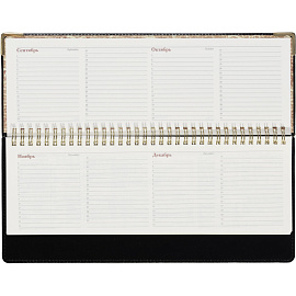 Планинг недатированный Bruno Visconti Persona искусственная кожа 305x130 мм 64 листа чёрный